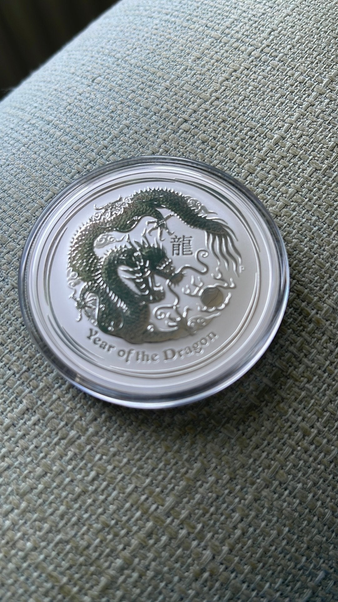 Lunar 2- Year of the Dragon 2012. /2OZ, Ophalen of Verzenden, Zilver