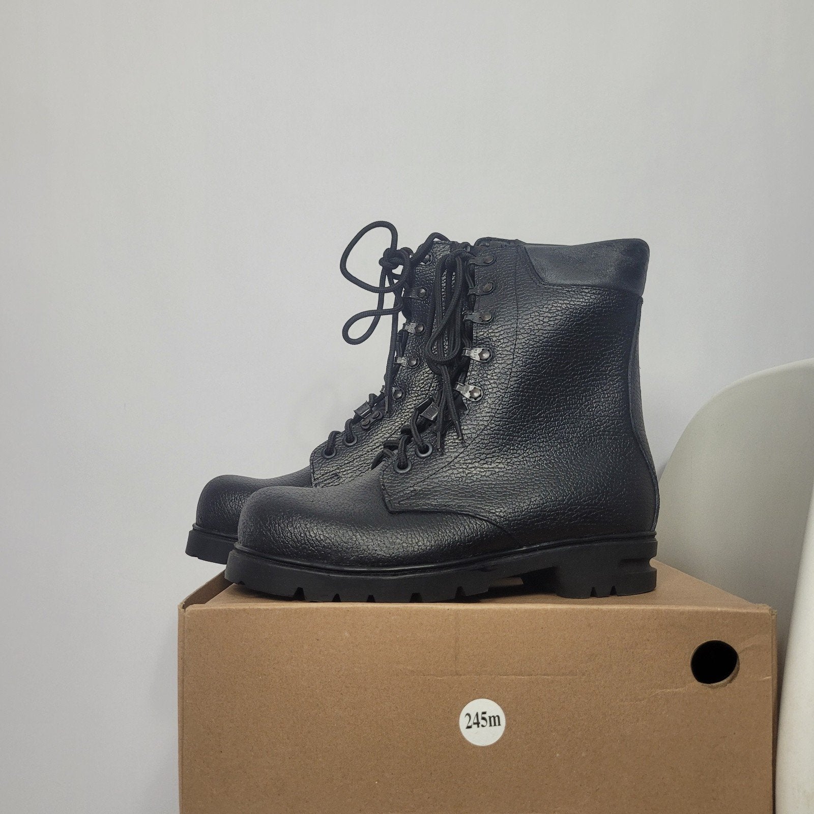 Leren Legerkisten - Zwart - Maat 41.5, Kleding | Heren, Schoenen, Ophalen of Verzenden, Nieuw, Zwart, Boots