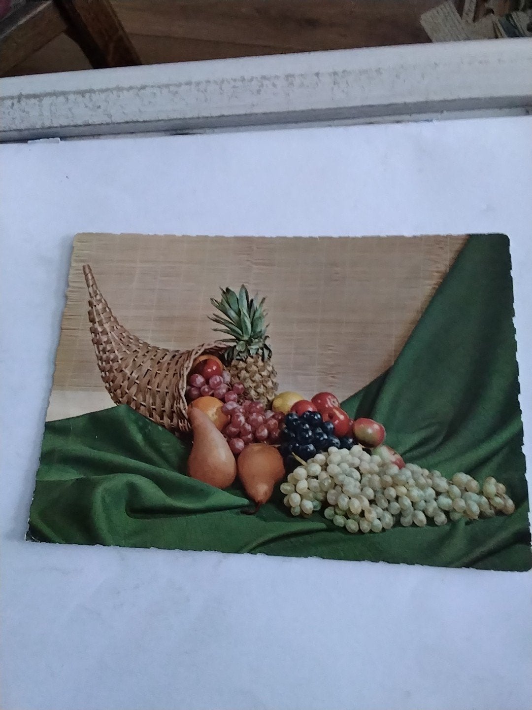 Vintage Ansichtkaart: Hoorn des Overvloeds met Fruit, Verzamelen, Ansichtkaarten | Themakaarten, Ophalen of Verzenden, 1940 tot 1960