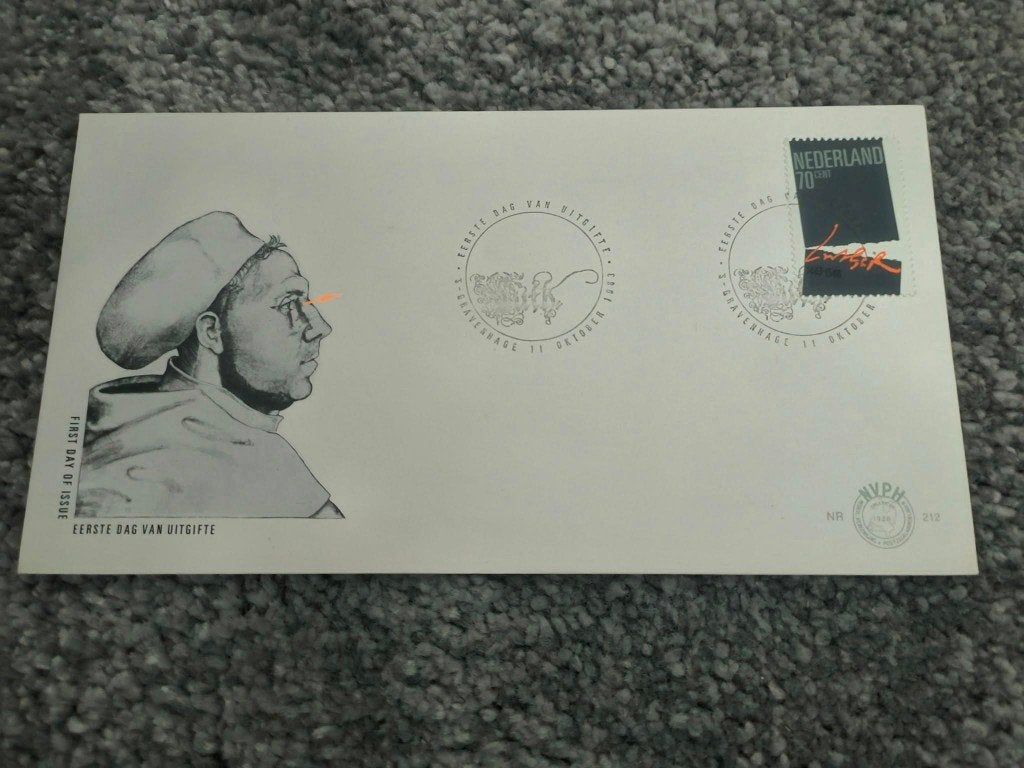 Fdc Maarten Luther n.v.p.h nr.212, Postzegels en Munten, Ophalen of Verzenden, Onbeschreven, Nederland
