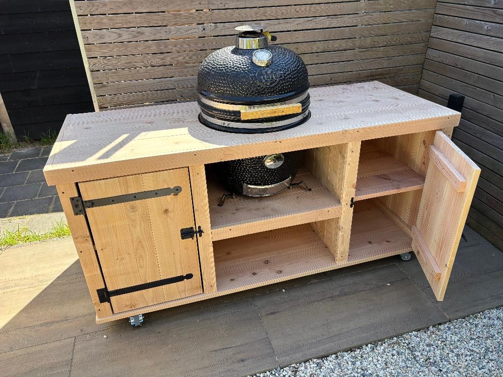 Uniek BBQ meubel, buitenkleuken van douglas of steigerhout, Ophalen, Nieuw, Houtskool