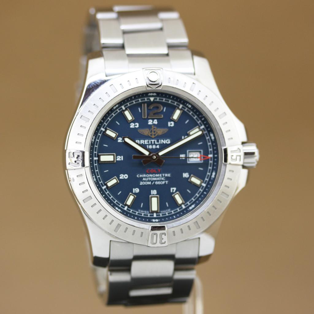 Breitling Colt Automatic Ref. A1738811 Mariner Blue, Staal, Gebruikt, Staal, Breitling