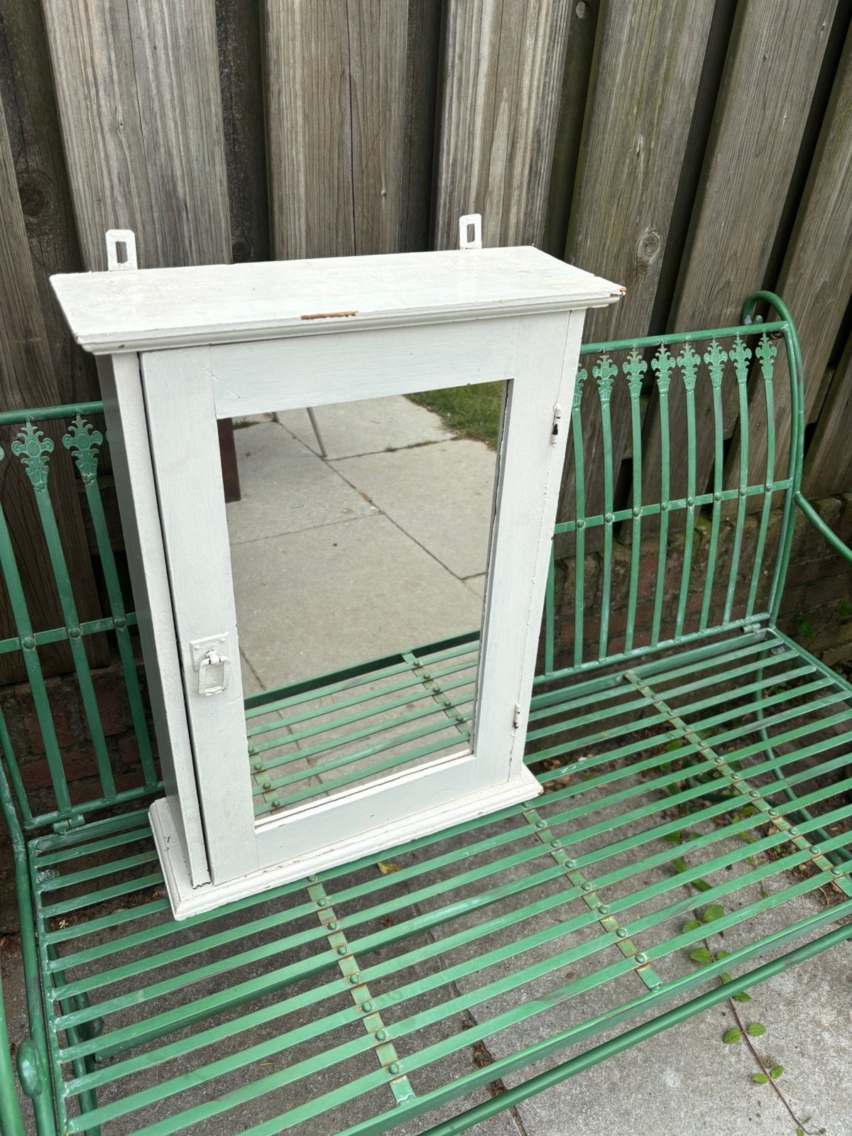 Vintage houten medicijnkastje Brocante badkamer Wandkastje, Minder dan 50 cm, Ophalen of Verzenden, Zo goed als nieuw, Minder dan 100 cm
