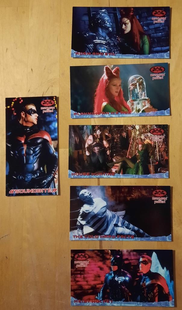 Batman & Robin - 6 trading cards - SKYBOX, Ophalen of Verzenden