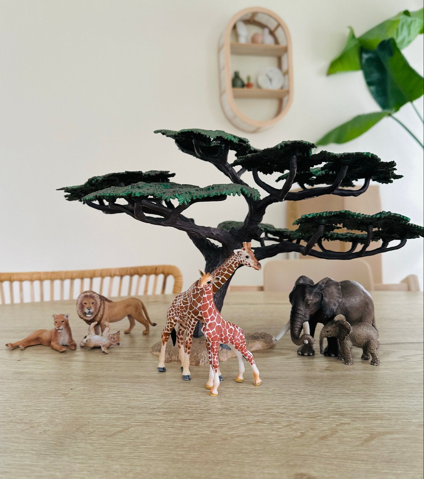 Schleich Safari set incl. Zelfzaam acacia boom, Ophalen of Verzenden, Gebruikt, Jongen of Meisje