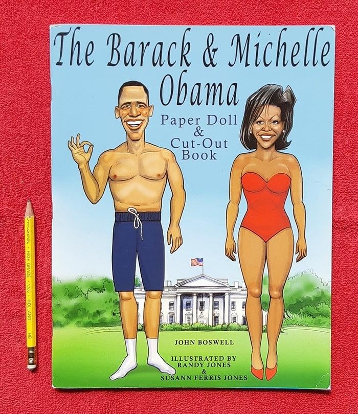 Barack & Michelle Obama paper doll & cut-out book, Zo goed als nieuw, Overige onderwerpen, Geschikt voor kinderen, John Boswell