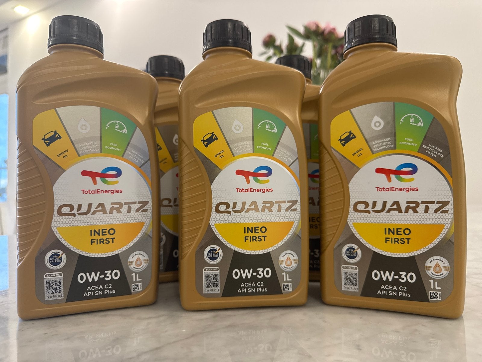 Total Quartz Ineo First 0w30 motorolie 5x 1L, Ophalen of Verzenden