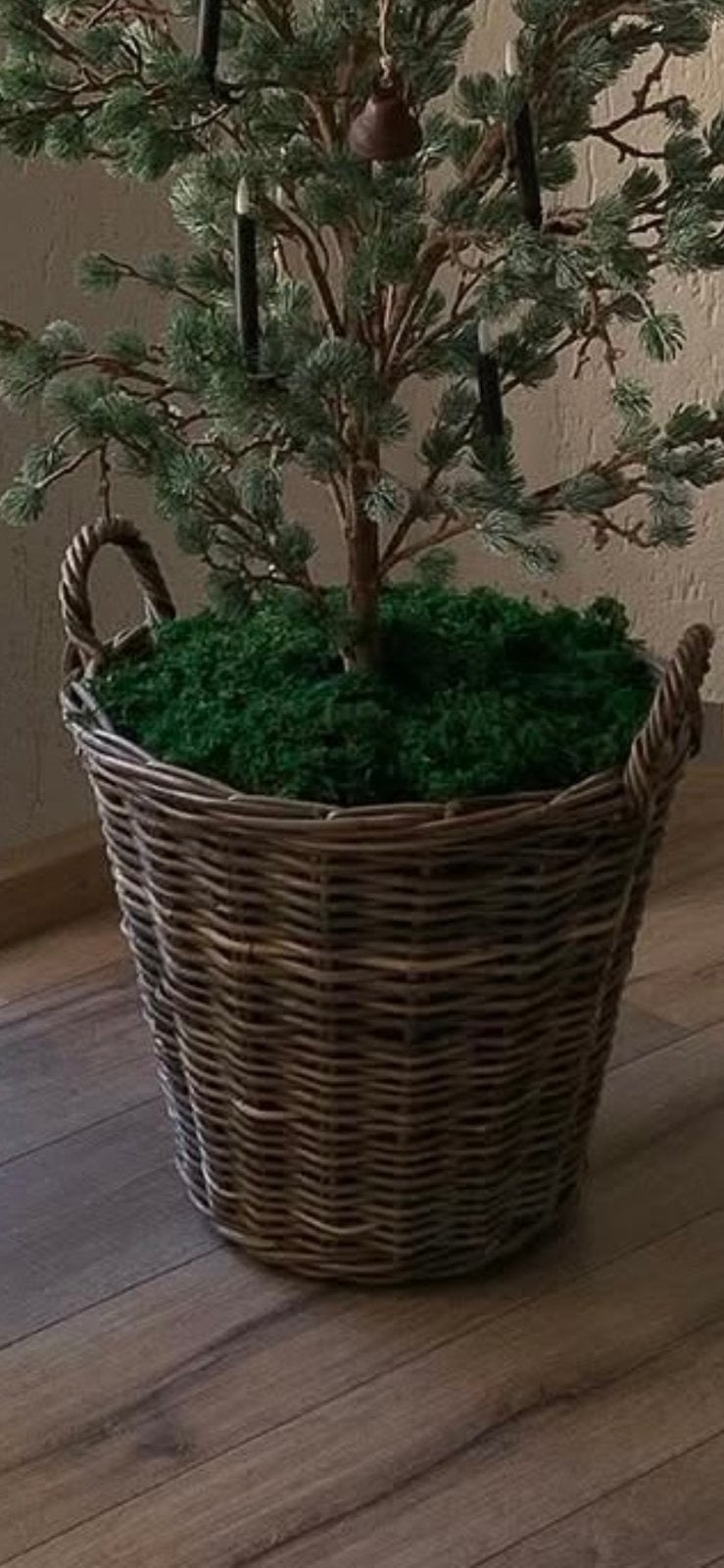 Mand, Ophalen of Verzenden, Zo goed als nieuw, Rond, Riet