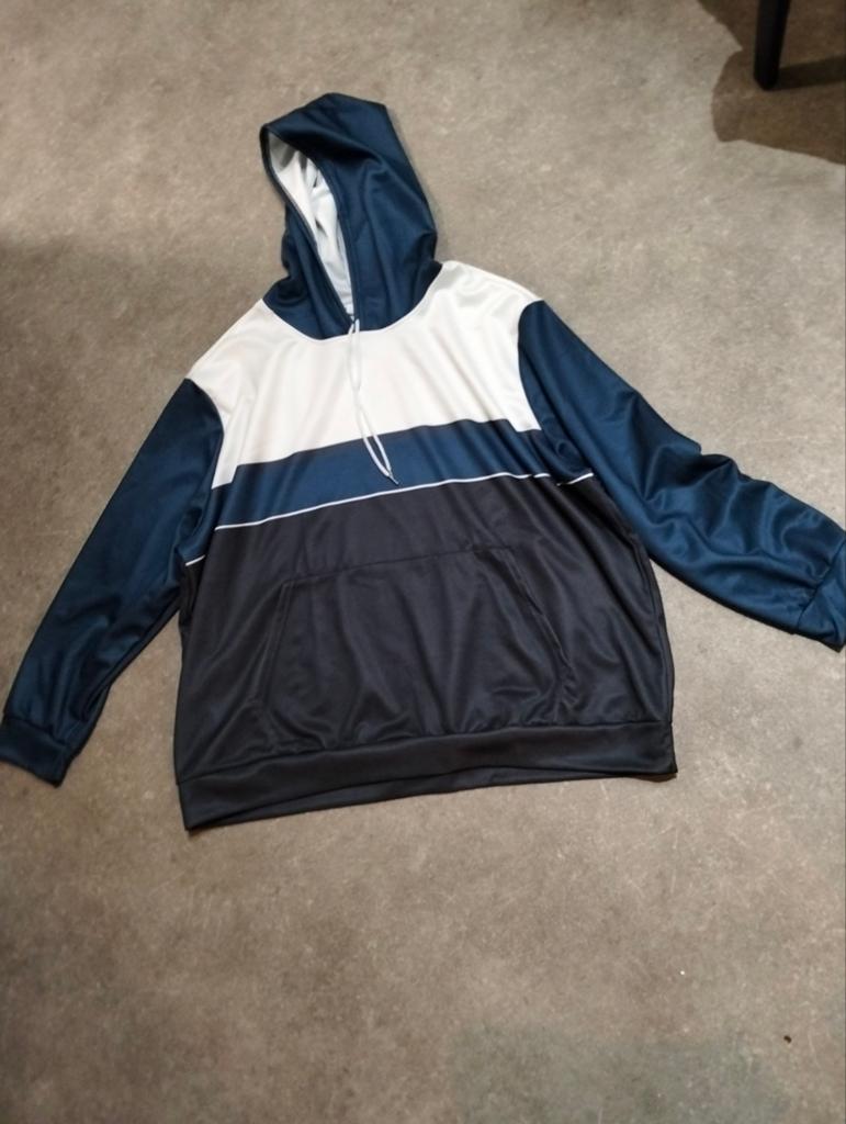 Comfortabele Hoodie - Blauw, Wit, Zwart - Maat 6XL, Ophalen of Verzenden, Zo goed als nieuw, Onbekend