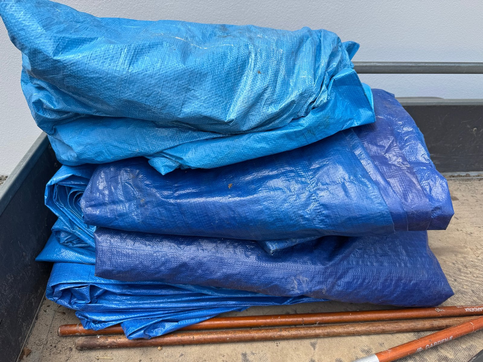 Afdekzeilen blauw 4 stuks, Ophalen of Verzenden