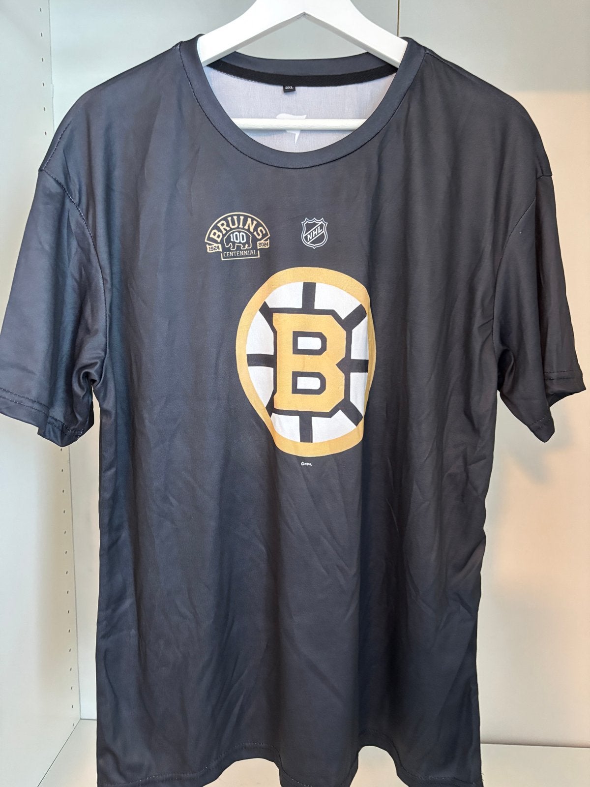 NHL Boston Bruins T-shirt - Pastrnak 88, Zwart, Ophalen of Verzenden, Zo goed als nieuw, Maat 42/44 (L)