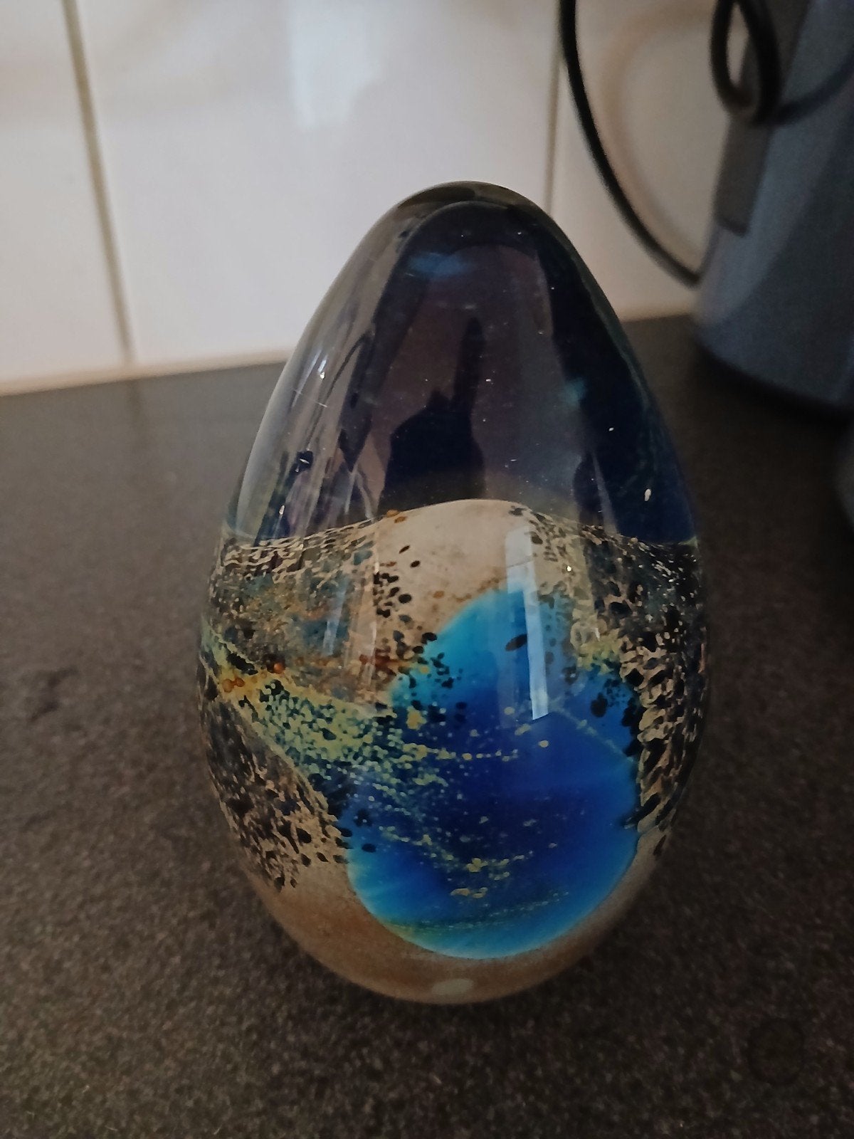 glas kunst wereldbol, Ophalen of Verzenden, Glas