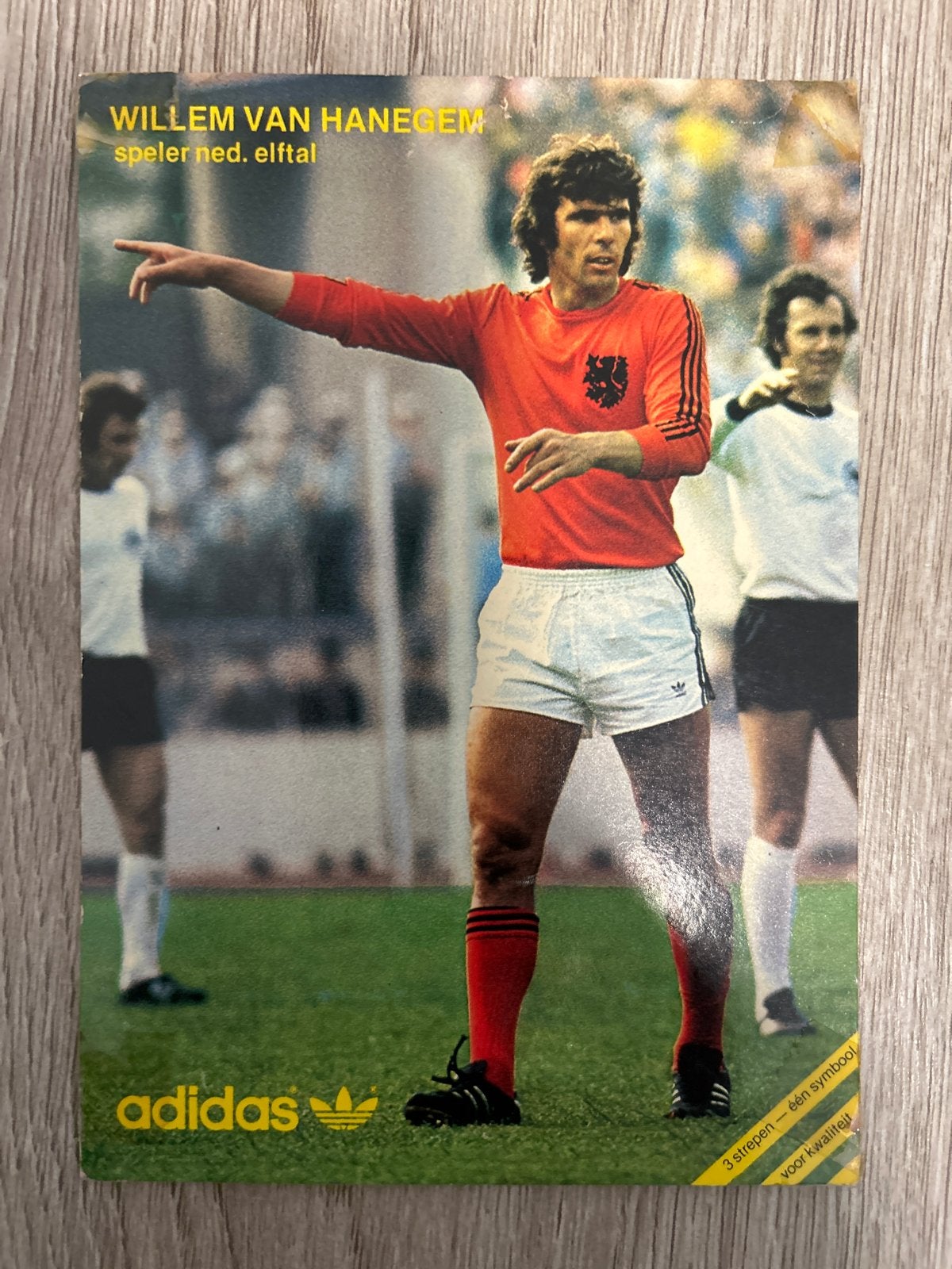 Willem van Hanegem Spelerskaart - Nederlands Elftal, Verzamelen, Ophalen of Verzenden, Gebruikt, Overige binnenlandse clubs, Spelerskaart