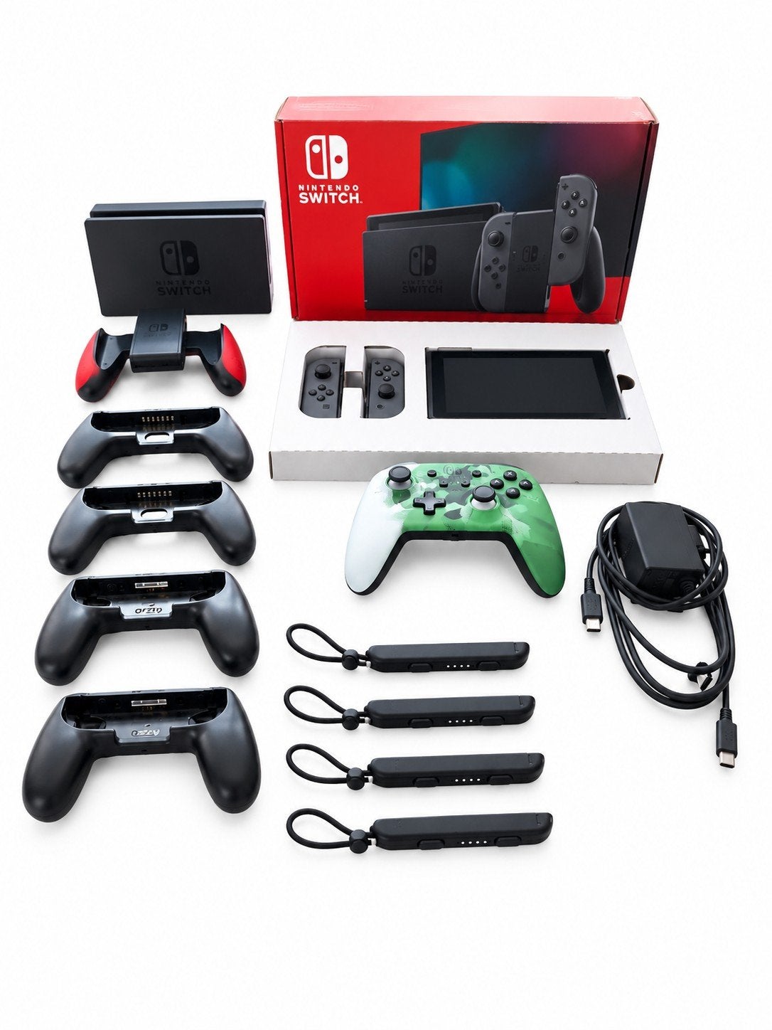 Nintendo Switch met extra controller en accessoires, Ophalen of Verzenden, Zo goed als nieuw, Met 2 controllers, Switch Original