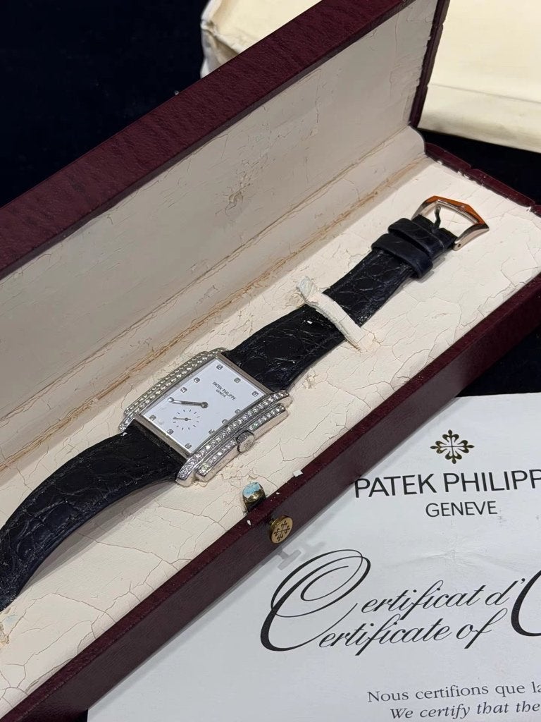 Patek Philippe Gondolo 5025 – 18K Witgoud, Ophalen, Overige merken, Vierkant, Zo goed als nieuw