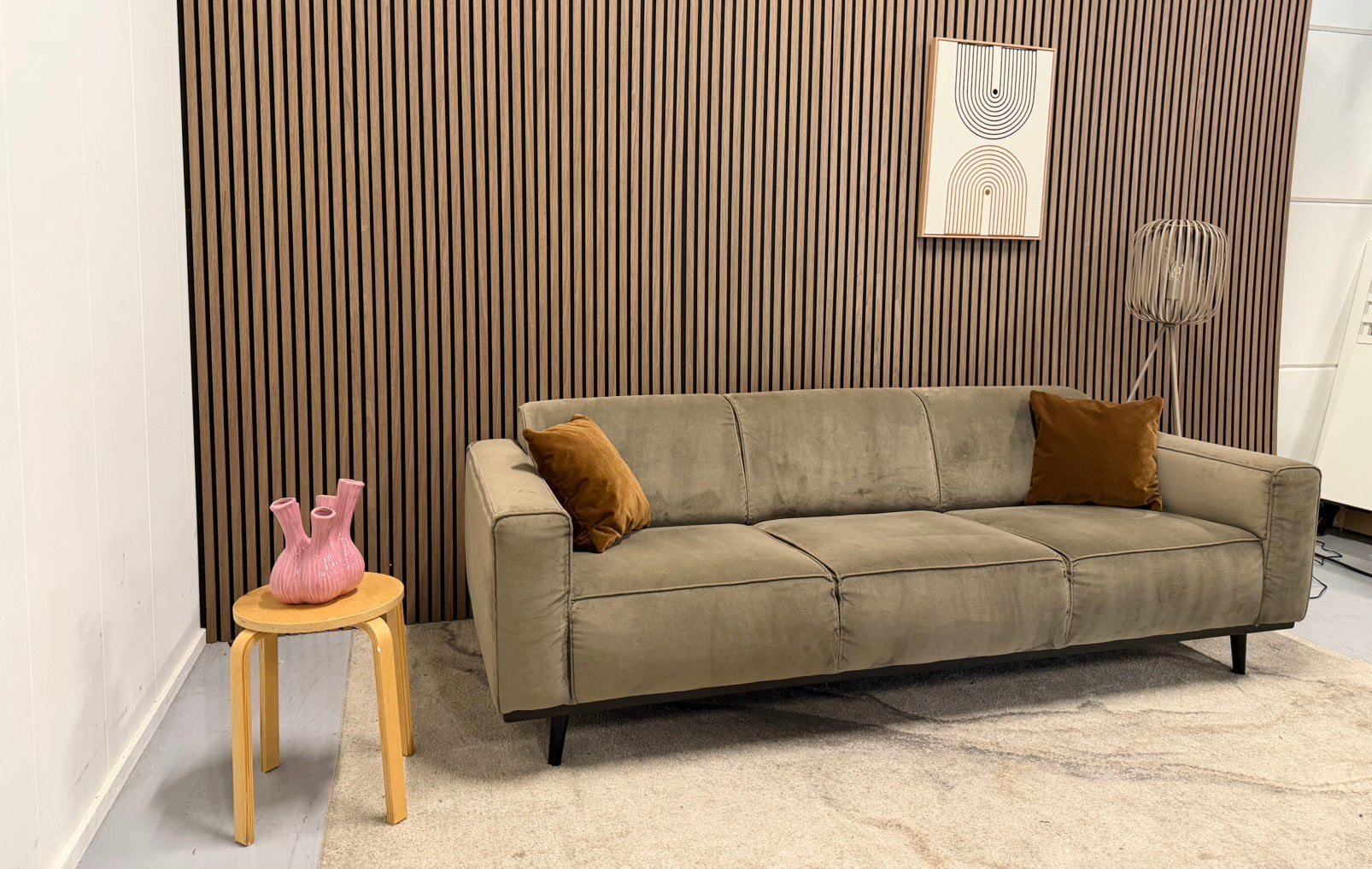 Be Pure Home Statement  3 Zits Bank Velours Zeer Nette Staat, Tweepersoons, 75 tot 100 cm, Ophalen of Verzenden, Zo goed als nieuw