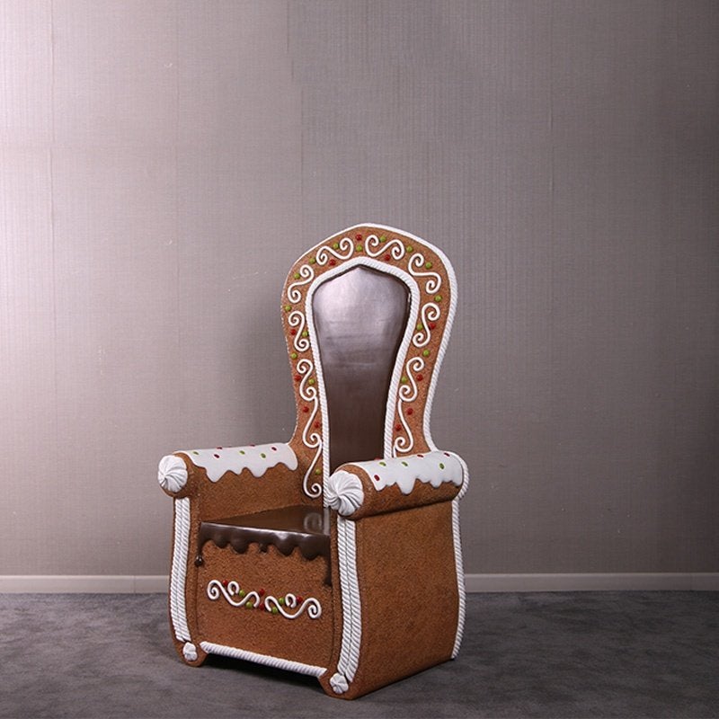 Gingerbread Throne – Kerstman Troon Hoogte 147 cm, Diversen, Ophalen, HorecaBeelden, Nieuw, HorecaBeelden
