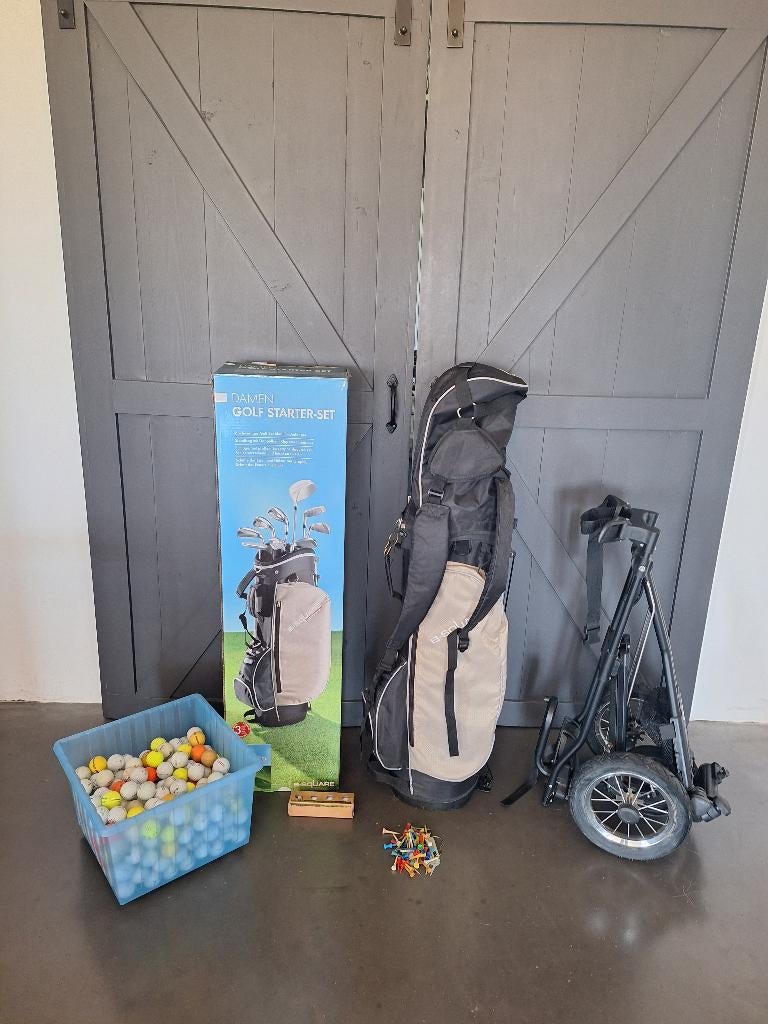 MEGA complete Dames Golf Startset,trolley en 284 golfballen, Sport en Fitness, Golf, Ophalen, Gebruikt, Set, Overige merken
