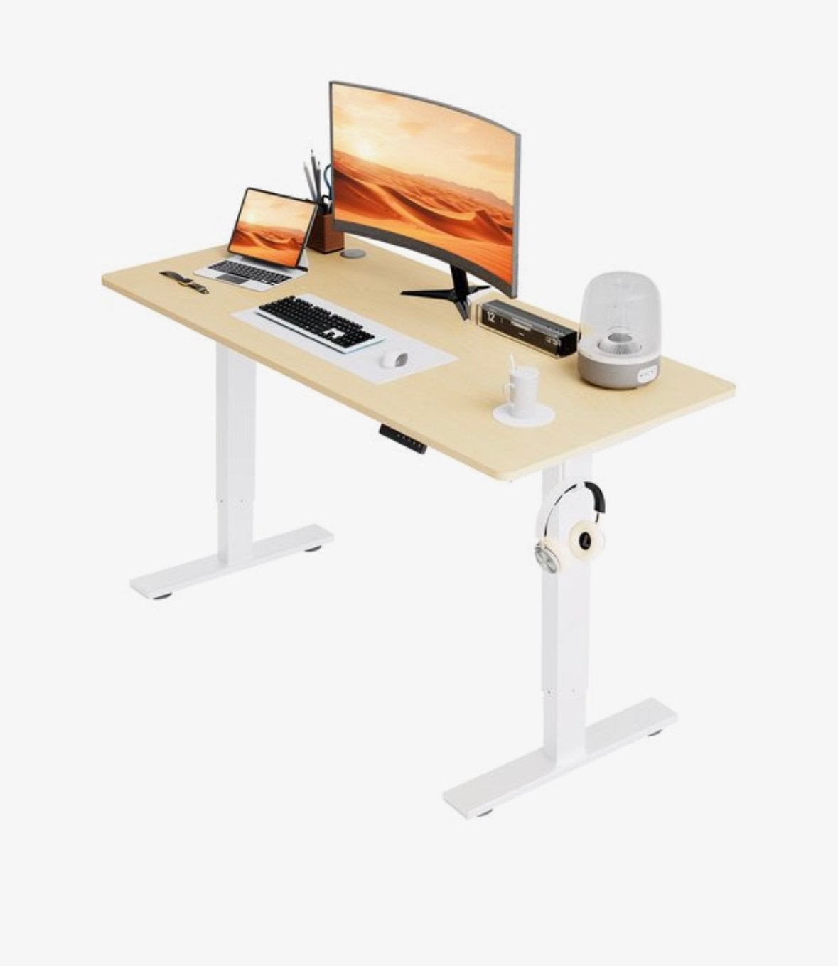 Elektrisch Zit-sta Bureau 100x60 cm - Amazon, Ophalen, Zit-sta bureau, Elektrisch, Spaanplaat of MDF