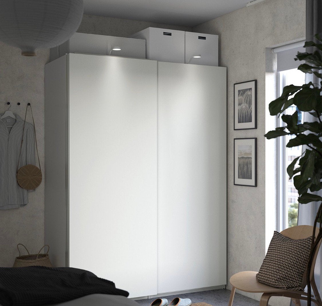 Pax schuifdeuren 4x, Ophalen, Inclusief montageonderdelen, 150 cm, Wit