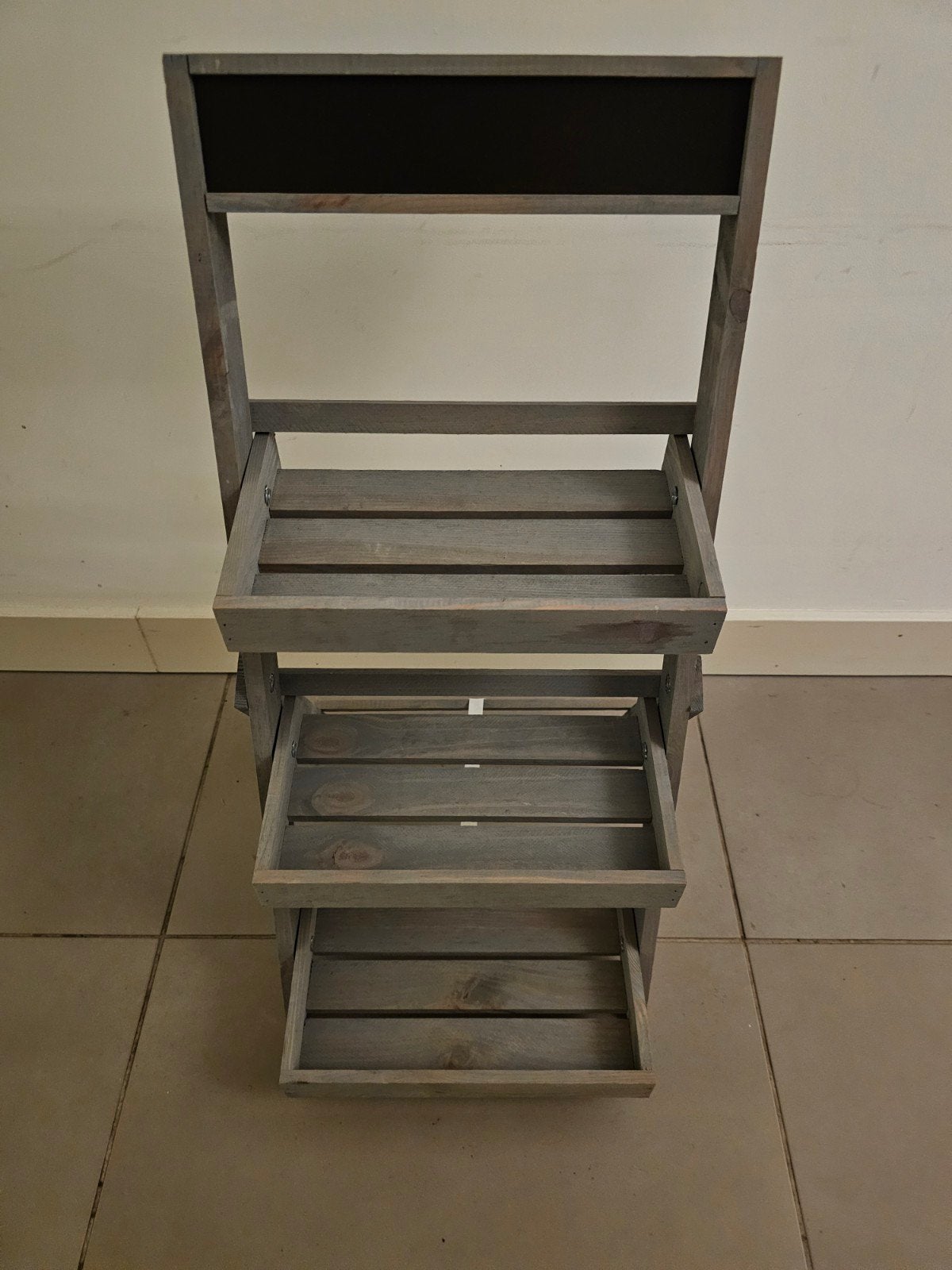 Nieuw Houten etagere met krijtbord - Grijs, Ophalen, Nieuw