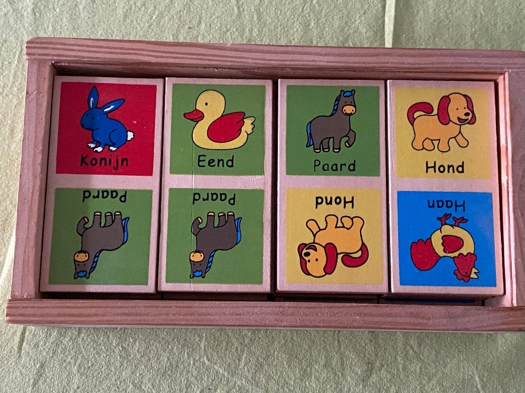 Houten speelgoed: domino, memory …, Ophalen of Verzenden, Gebruikt, Overige typen