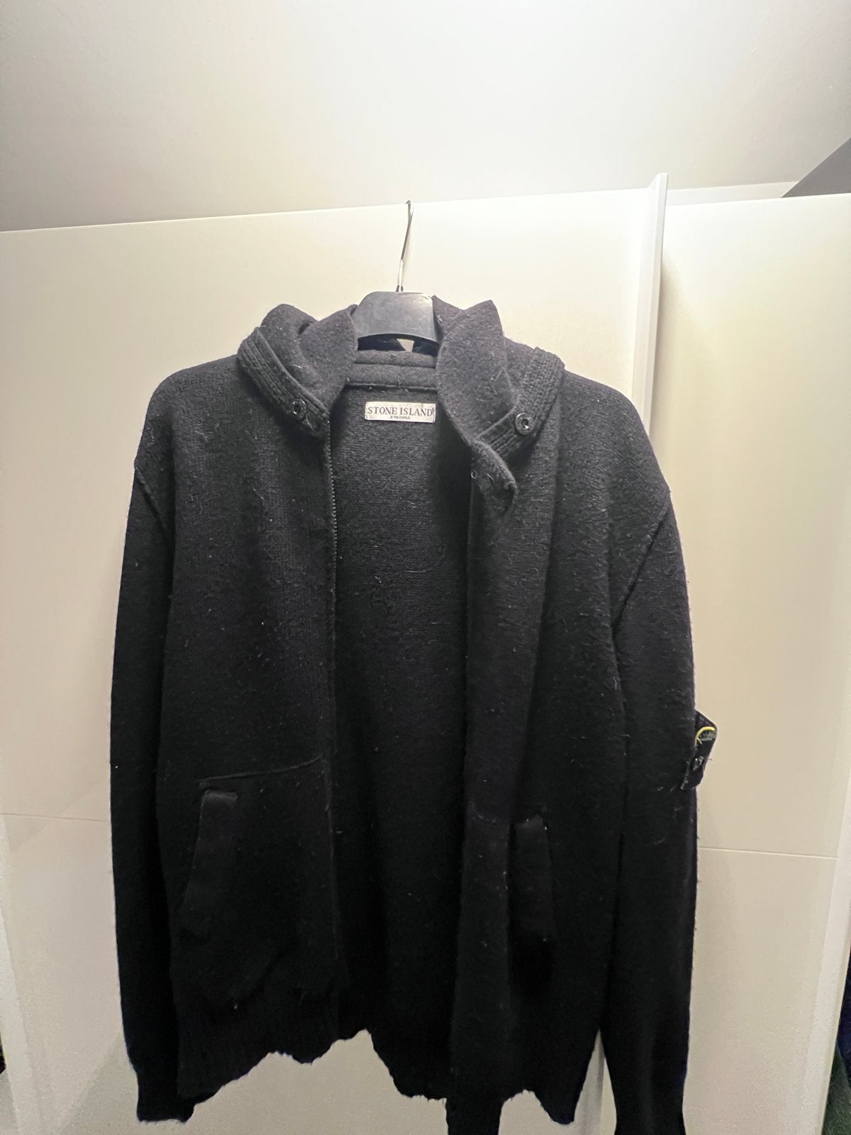 Vintage Stone Island wollen vest - Maat XL, Ophalen of Verzenden, Gedragen, Maat 56/58 (XL), Zwart