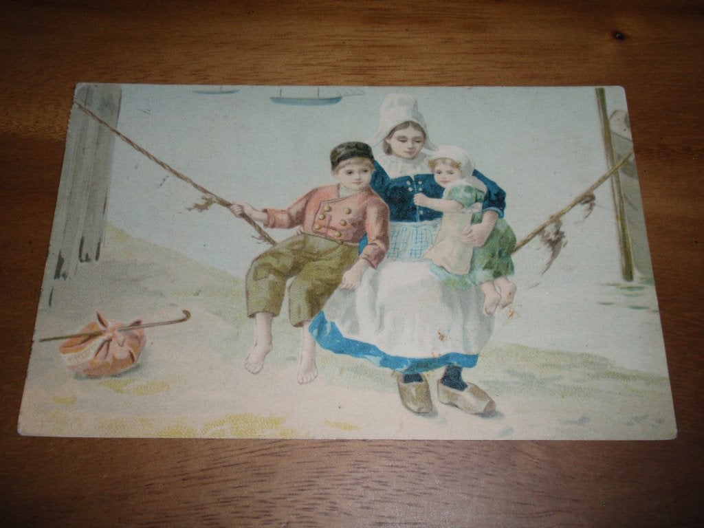 Moeder met Kinderen in Klederdracht, Verzenden, Voor 1920, Gelopen, Klederdracht
