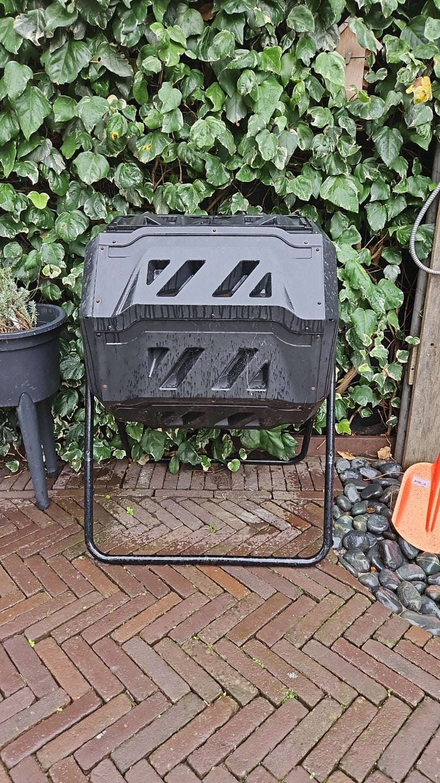 Gebruikte compostbak met compostversneller, Ophalen, Gebruikt