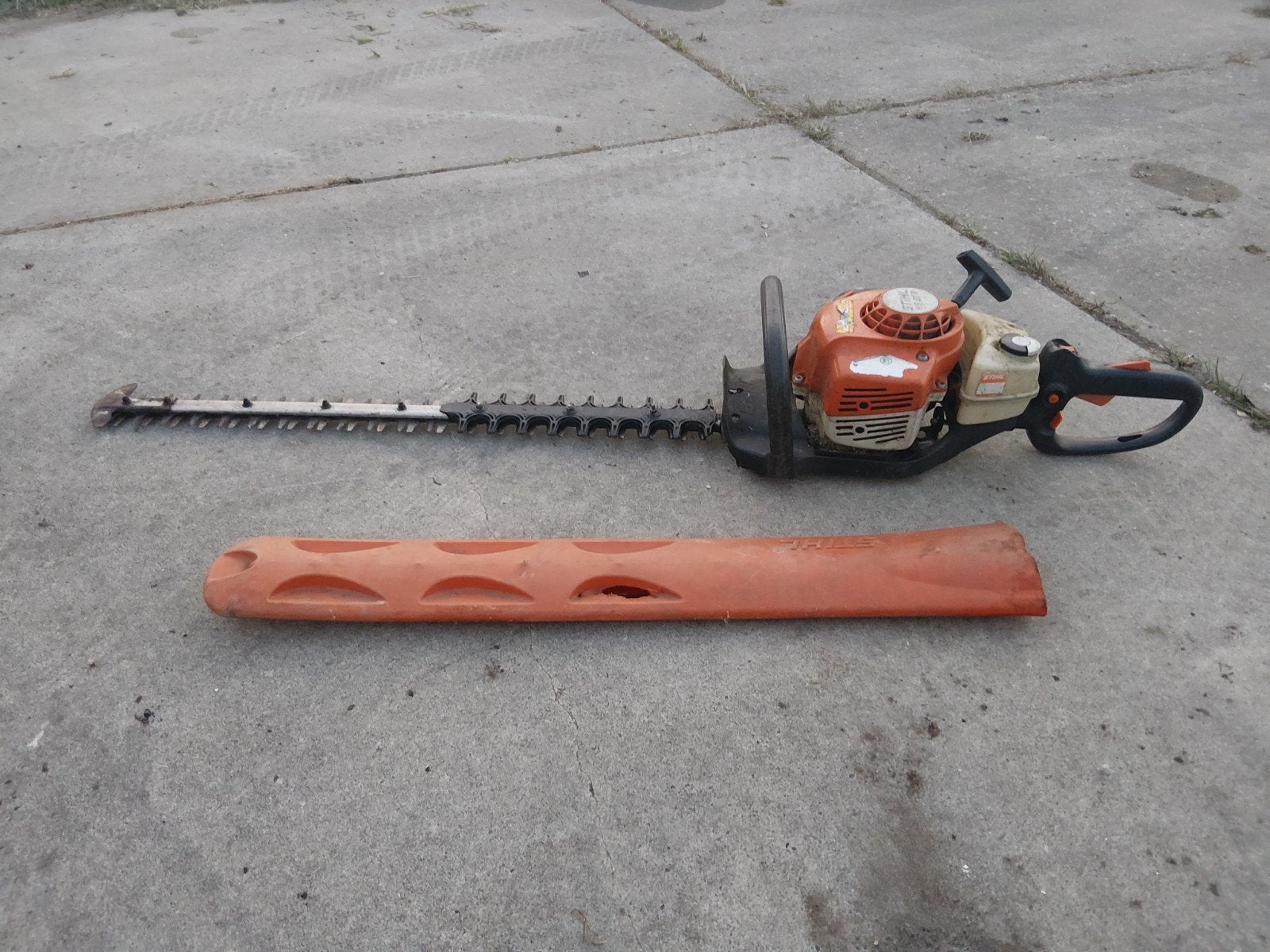 Stihl  hs81 R motor heggenschaar 80 cm blad  cm blad, Ophalen, Gebruikt, Benzine, Stihl
