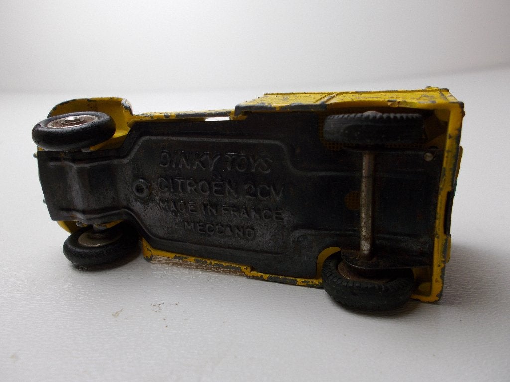 1965 Dinky Toys 562 CITROEN 2CV ANWB WEGENWACHT +Deurtje (D), Ophalen of Verzenden, Gebruikt, Auto, Dinky Toys