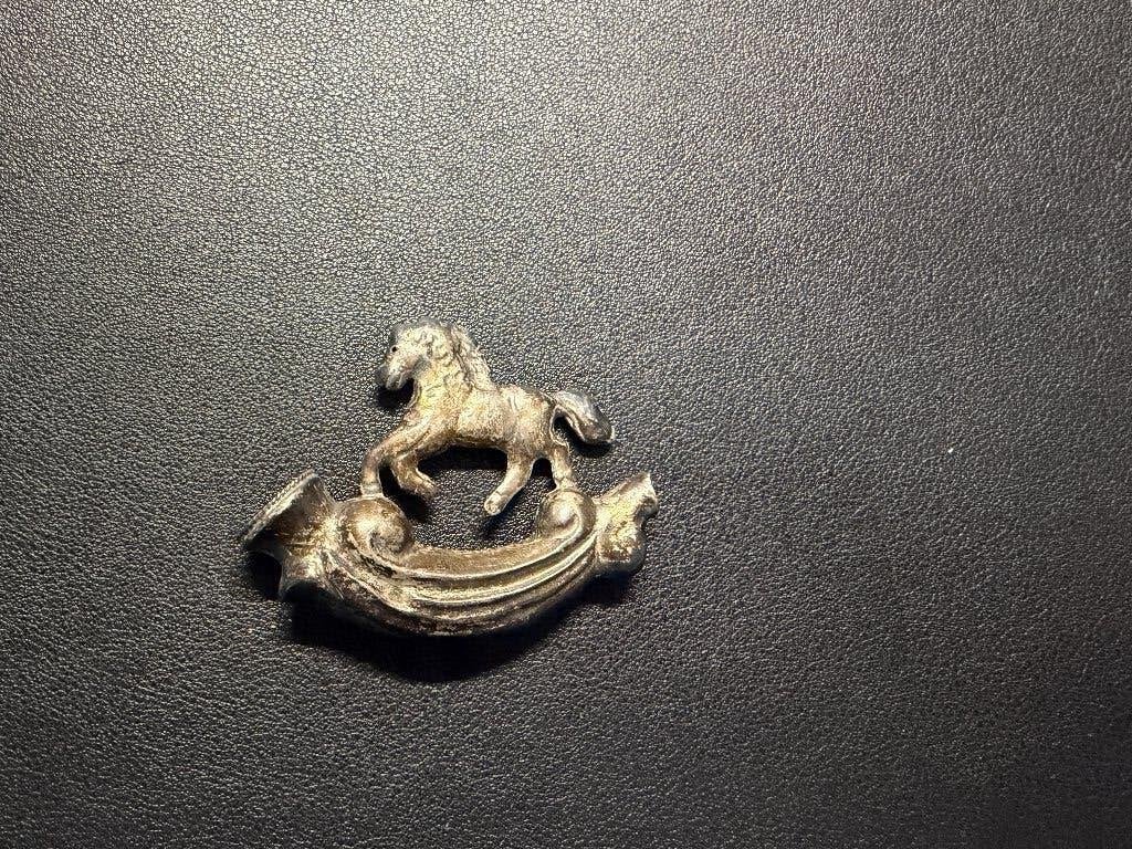 Antiek Zilveren Sigarettenpijpje met Paard, Ophalen of Verzenden, Zilver