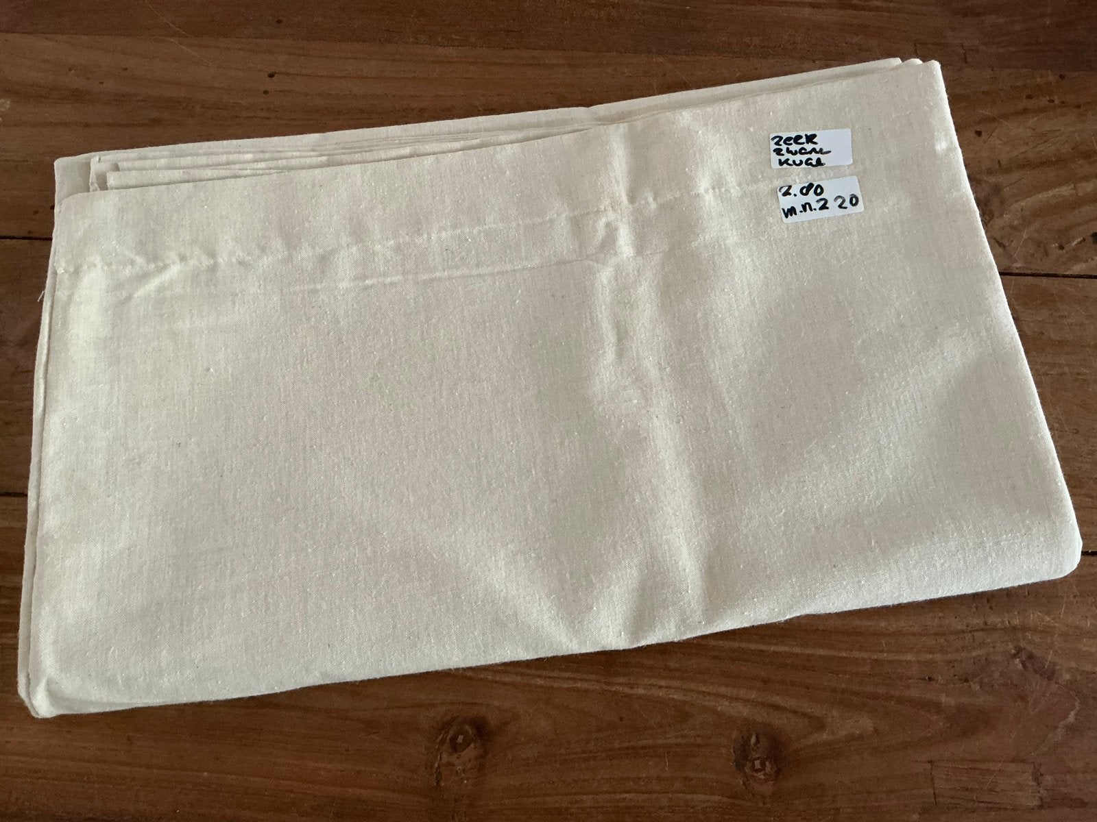 Zwaar Frans boeren linnen laken, handgemaakt, 2.80x2.20m, Beige, Overige typen, Tweepersoons, Ophalen of Verzenden
