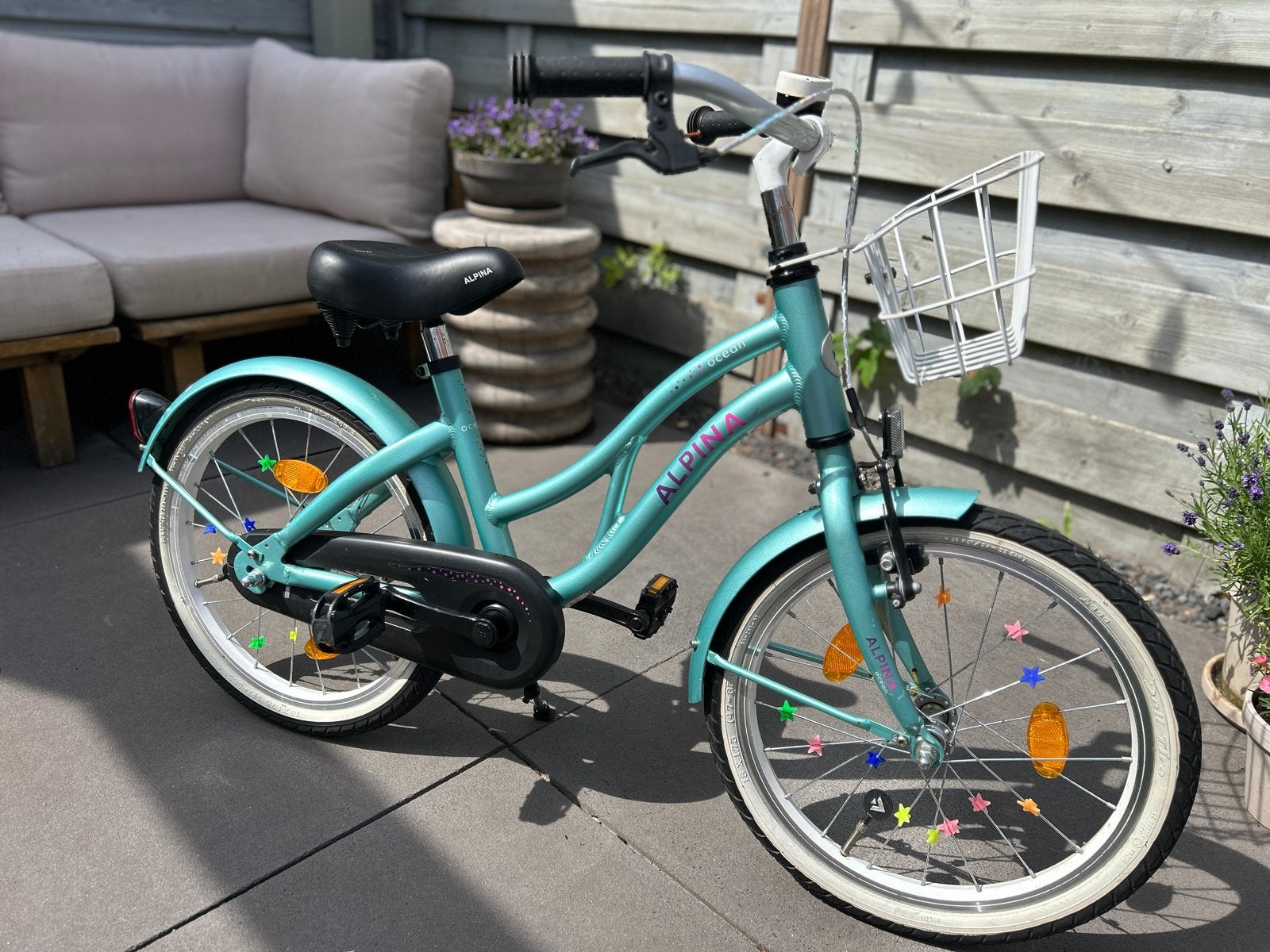 Alpina Ocean kinderfiets 18 inch - Zo goed als nieuw, Ophalen of Verzenden, Zo goed als nieuw, Terugtraprem, 16 tot 20 inch