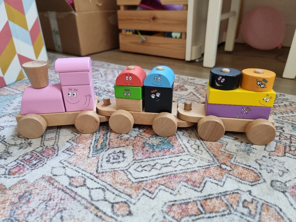 Barbapapa houten trein van blokken, Ophalen, Zo goed als nieuw, Overige typen
