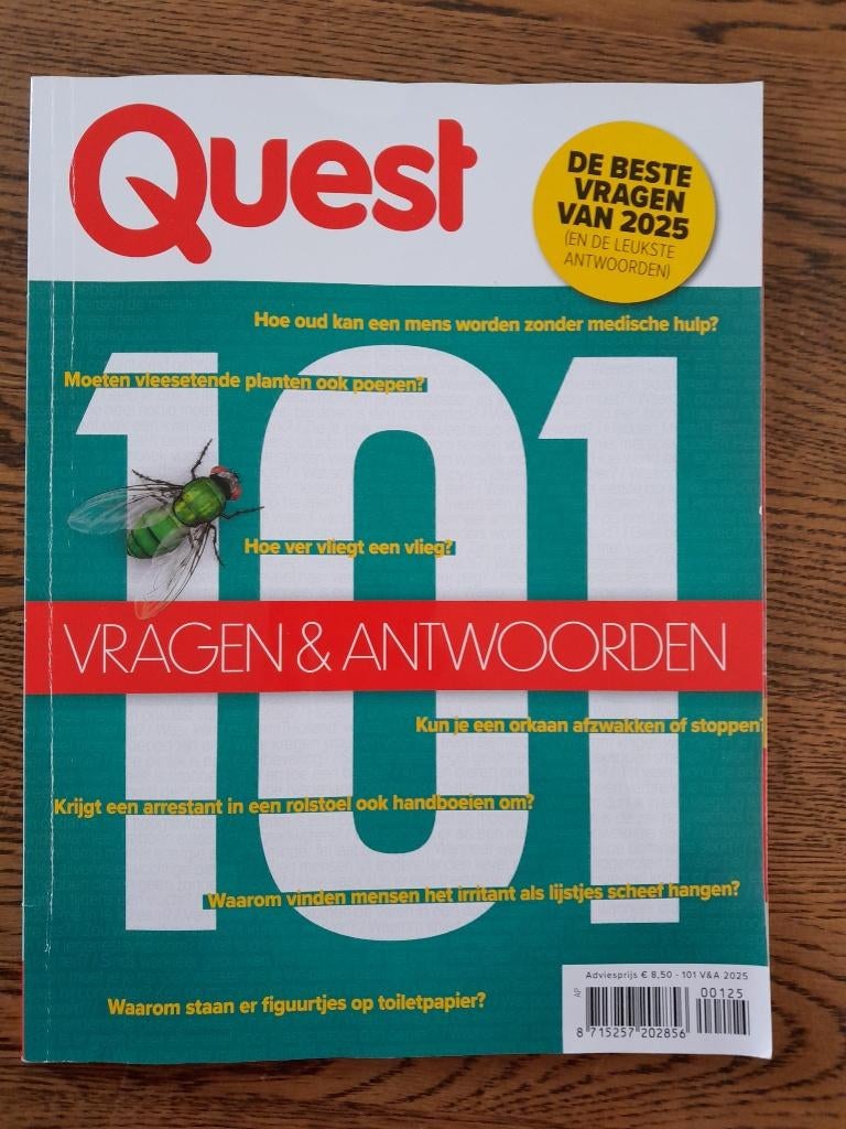 QUEST. De beste vragen van 2025. En de leukste antwoorden., Ophalen of Verzenden, Zo goed als nieuw, Wetenschap en Natuur