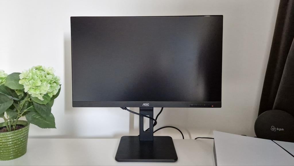AOC Q24P2Q monitor z.g.a.n. incl. kabels en standaard, Computers en Software, Monitoren, Ophalen of Verzenden, Zo goed als nieuw