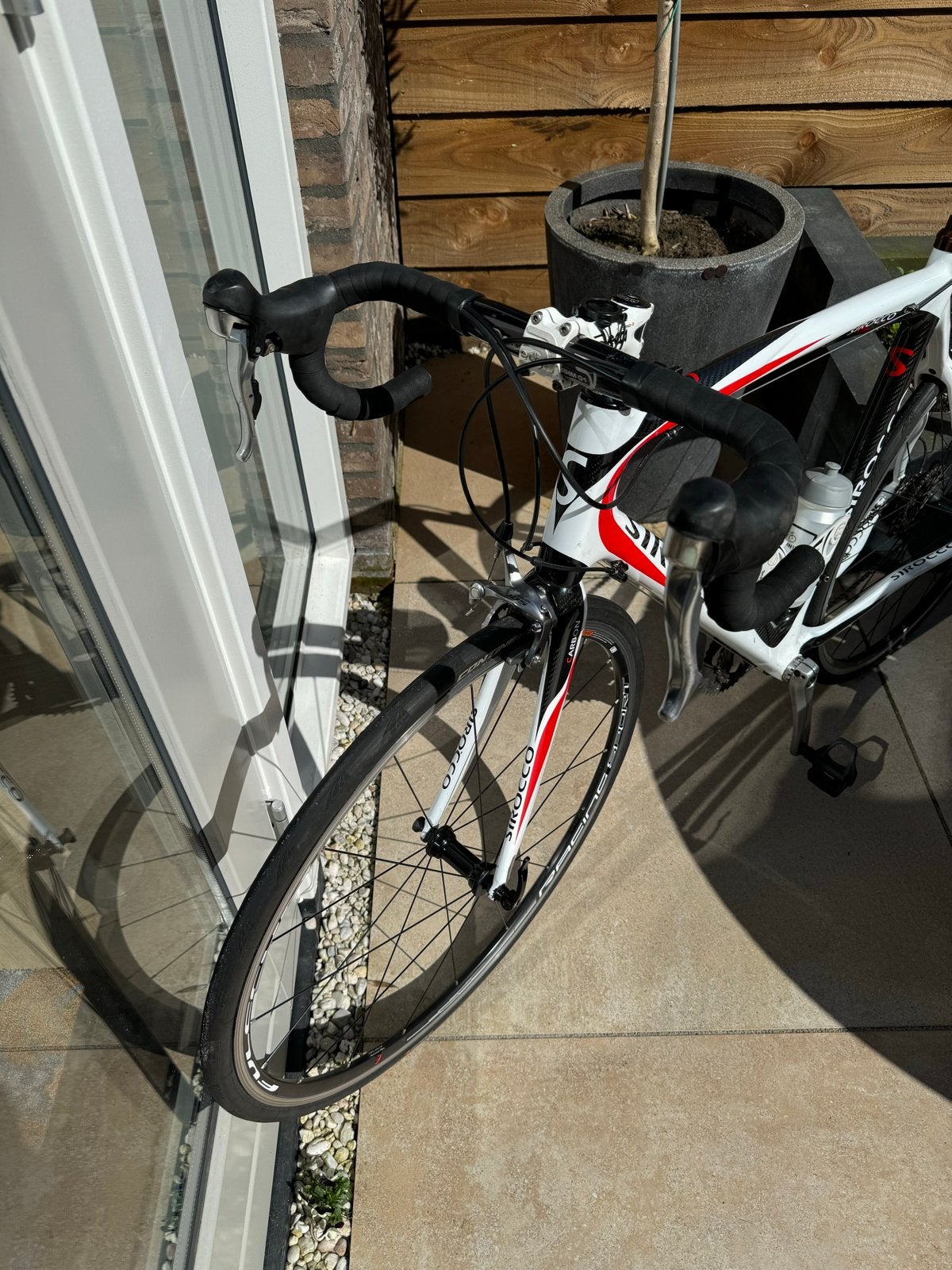 Sirocco racefiets - Wit/Rood/Zwart - Carbon/Aluminium, 28 inch, Gebruikt, Aluminium, Meer dan 20 versnellingen