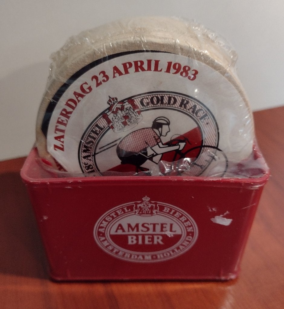 Amstel Goldrace 1983 Viltjes (14 stuks) in Kratje. (B), Ophalen of Verzenden, Nieuw, Viltje(s), Amstel