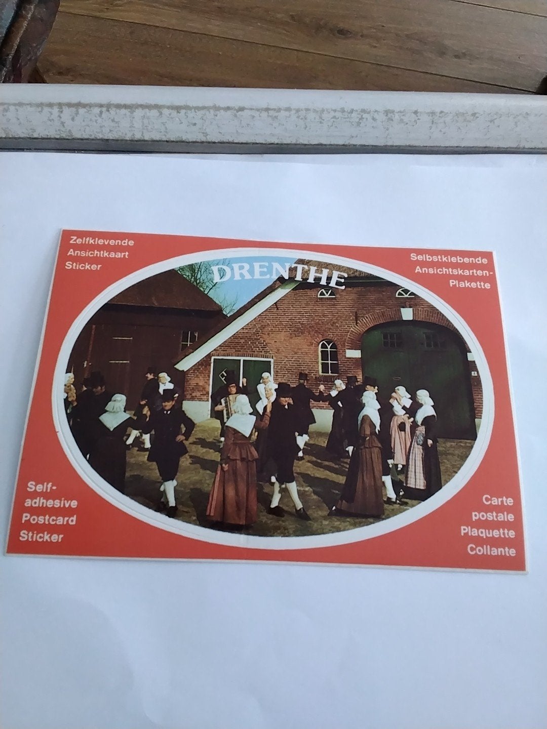 Zelfklevende Ansichtkaart Sticker Drenthe, Ophalen of Verzenden, Drenthe