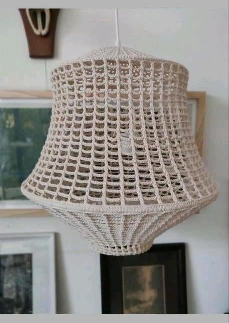 IKEA x Piet Hein Eek INDUSTRIELL boho gehaakte hanglamp lamp, Huis en Inrichting, Lampen | Hanglampen, Zo goed als nieuw, Minder dan 50 cm