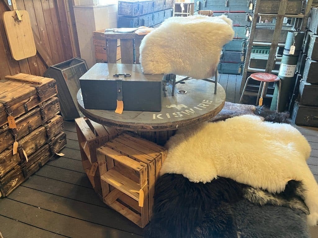 Grote houten kabelhaspels - Industrieel , Vintage , Haspel, Ophalen, Hout, Gebruikt, Bruin