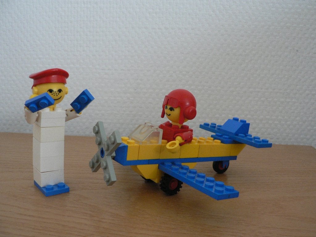 lego 213 vliegtuig, Ophalen of Verzenden, Gebruikt
