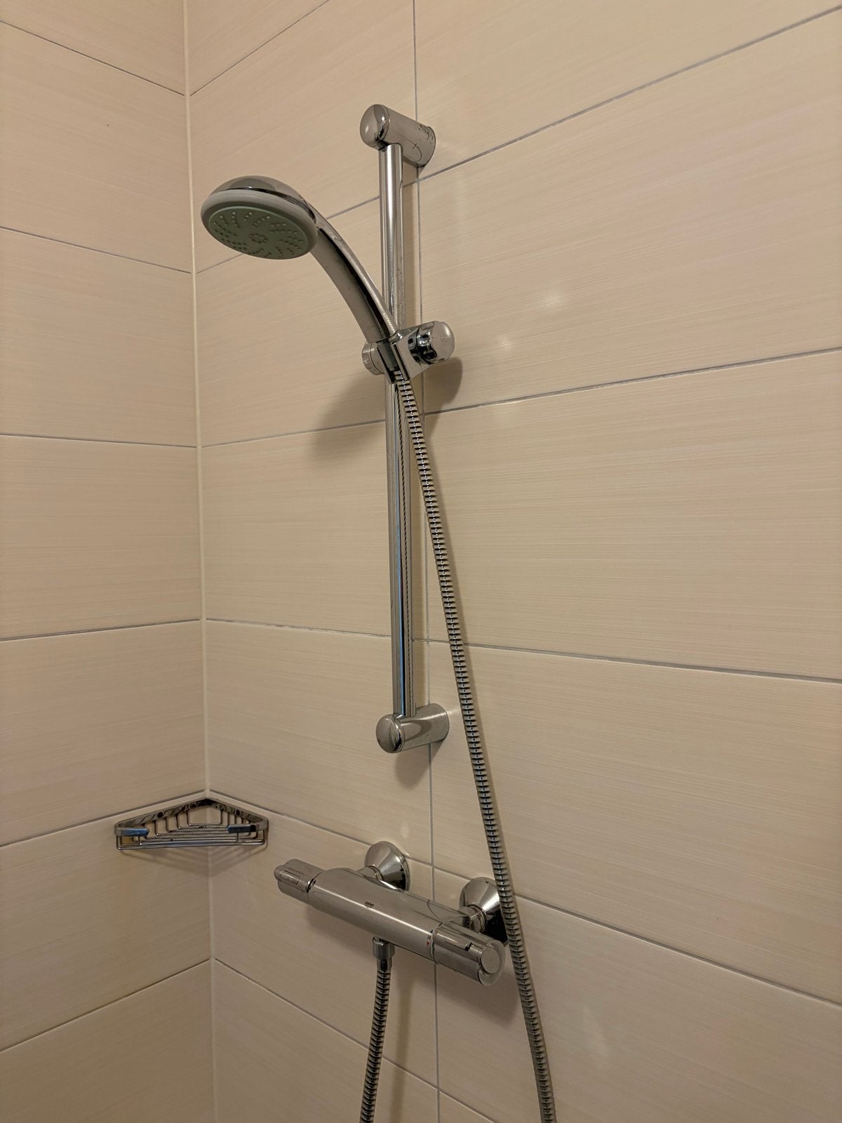 Grohe Doucheset met Thermostatische Kraan, Ophalen, Zo goed als nieuw, Chroom, Douche