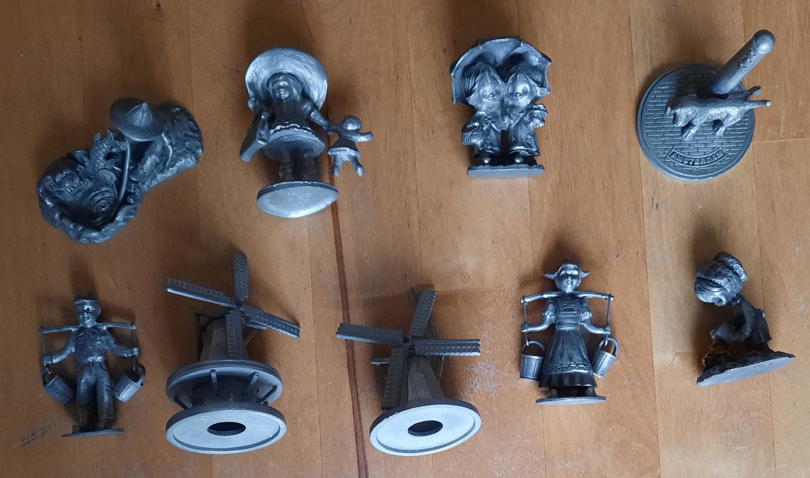 Lood/tin beeldjes, diverse figuren, 10 stuks, Verzamelen, Ophalen of Verzenden, Zo goed als nieuw