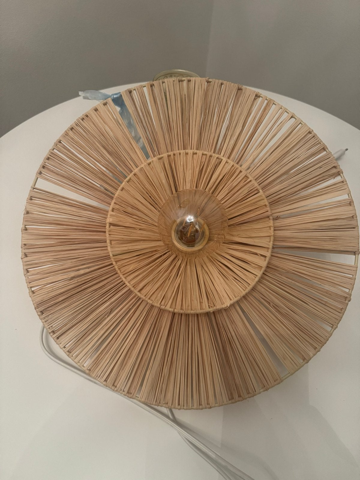 Rotan Wandlamp Lois - Natuurlijke Sfeer en Warmte, Huis en Inrichting, Lampen | Wandlampen, Ophalen, Natuurlijk materiaal, Overige fittingen