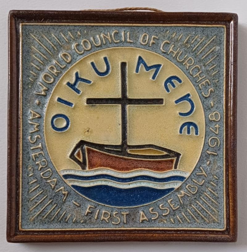 Cloisonne tegel van de porceleyne fles oiku mene, Ophalen of Verzenden