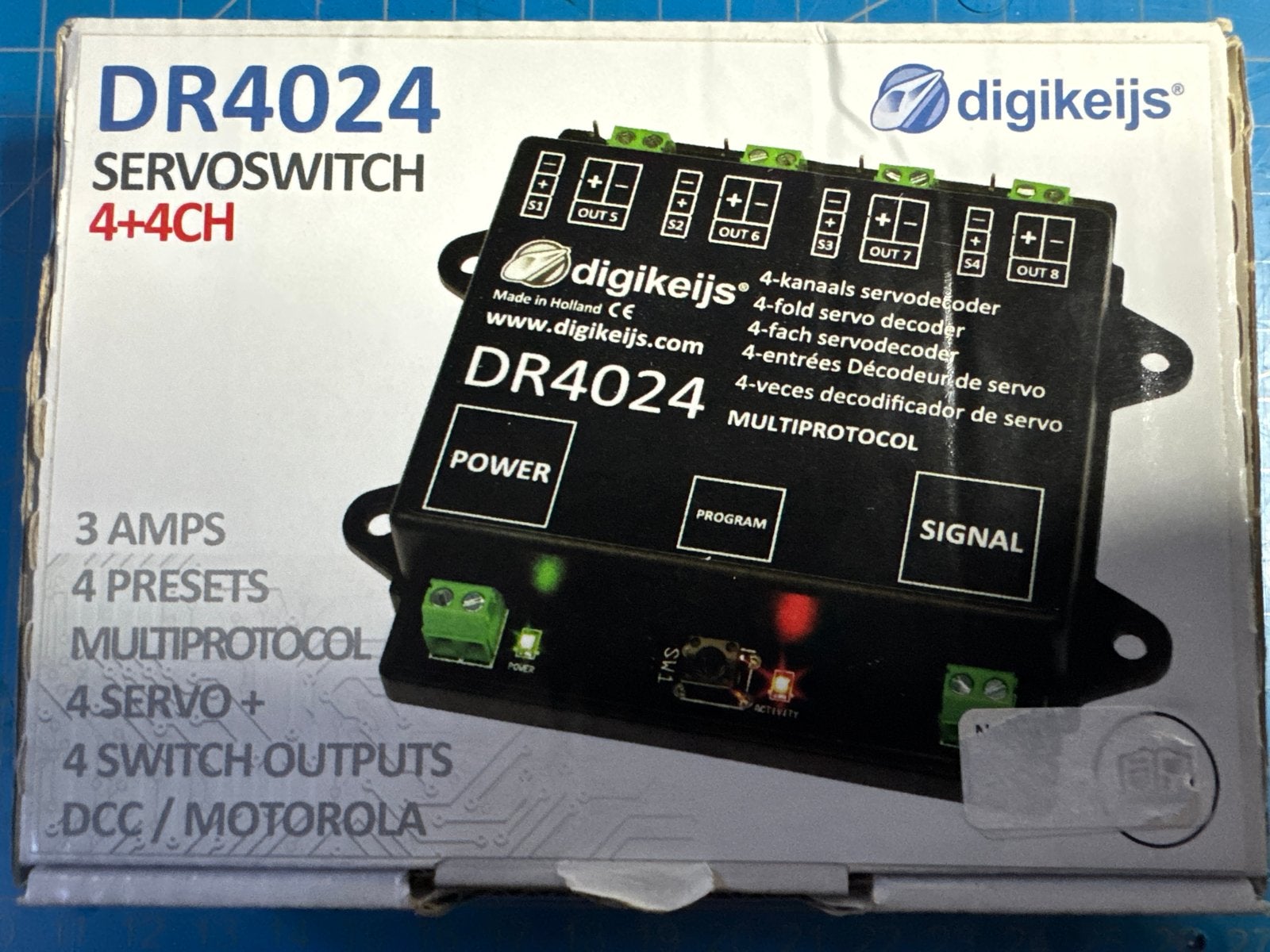 Digikeijs DR4024 Servoswitch 4+4CH - Nieuw in doos, Overige merken, Gelijkstroom of Wisselstroom, Overige typen, Nieuw