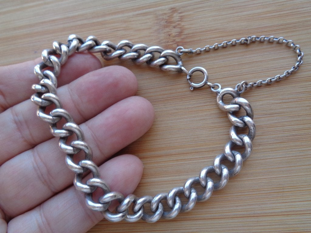 zilveren gourmet armband [040], Verzenden, Zo goed als nieuw, Zilver, Zilver