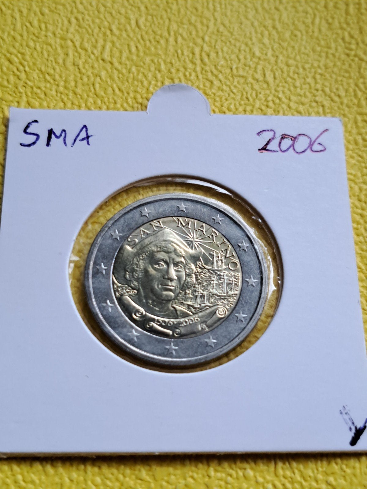2 euro UNC SAN MARINO 2006 Christoffel Columbus, Ophalen of Verzenden, San Marino, 2 euro